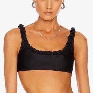 SHANI SHEMER rope noir bikini top size M